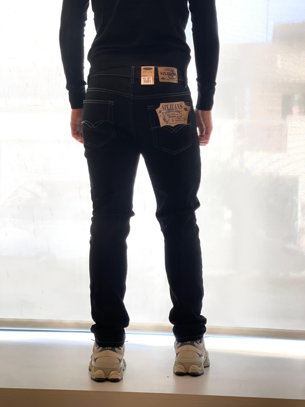 Jeans Uomo Nero Felpato Interno - Caldo e Confortevole